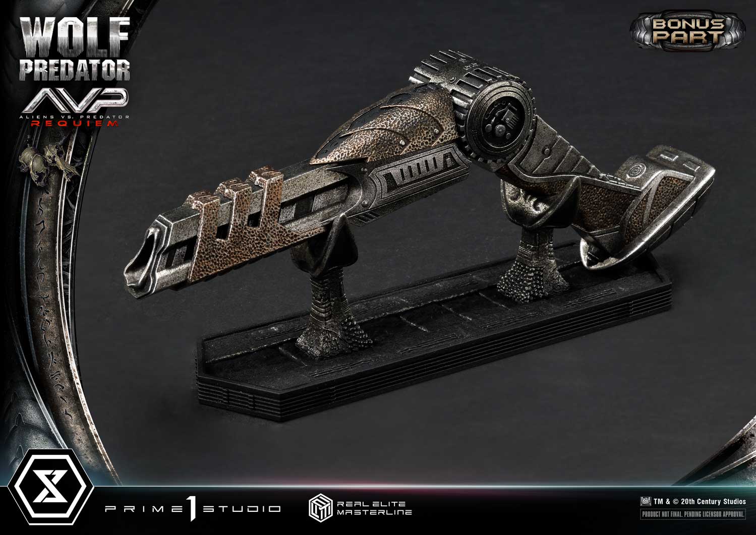 PRE-ORDER Prime1 Studio - Real Elite Masterline - Aliens vs. Predator: Requiem - Wolf Predator DX Bonus Ver. 1/3