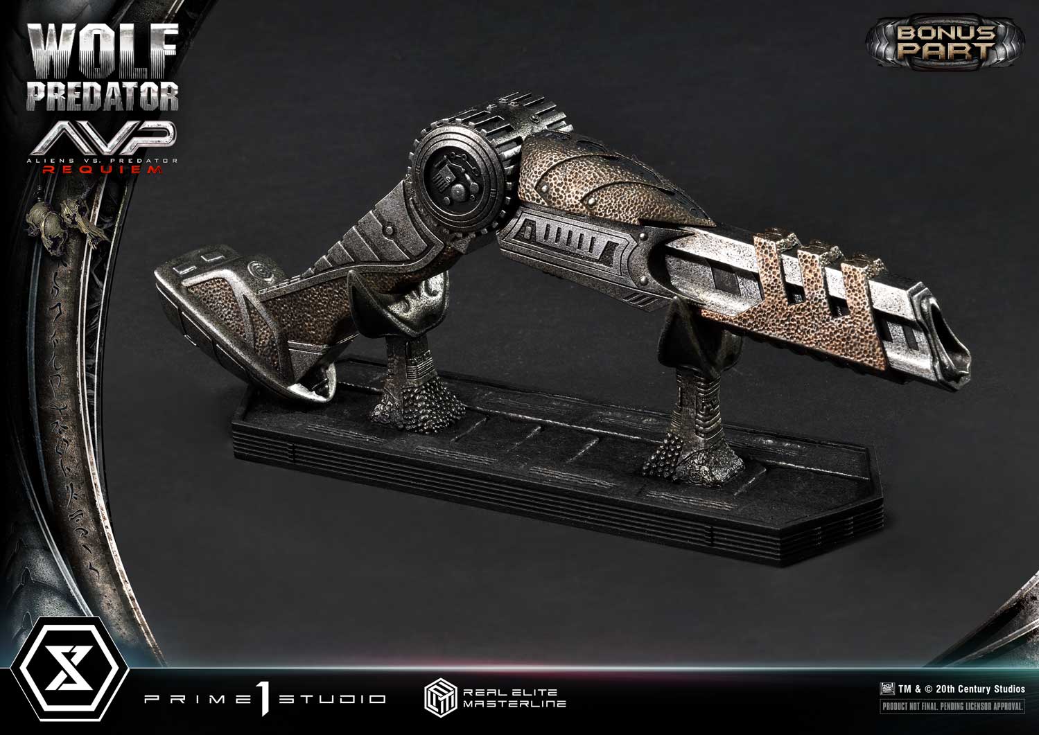 PRE-ORDER Prime1 Studio - Real Elite Masterline - Aliens vs. Predator: Requiem - Wolf Predator DX Bonus Ver. 1/3