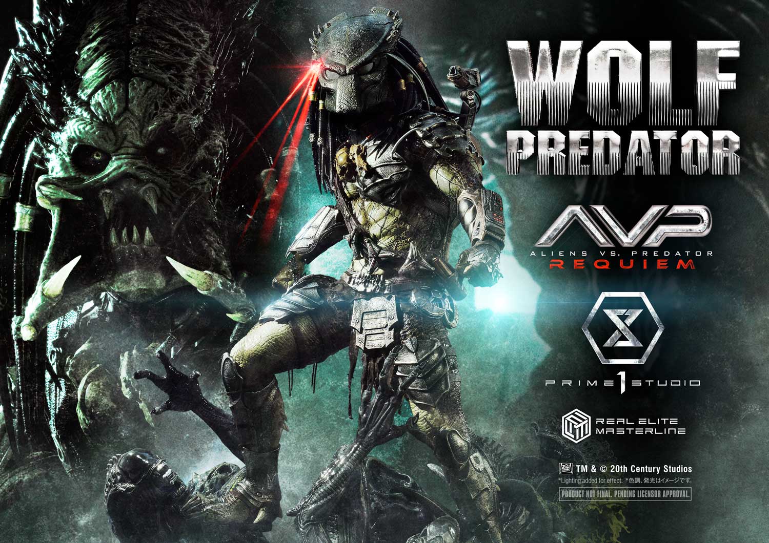 PRE-ORDER Prime1 Studio - Real Elite Masterline - Aliens vs. Predator: Requiem - Wolf Predator DX Bonus Ver. 1/3