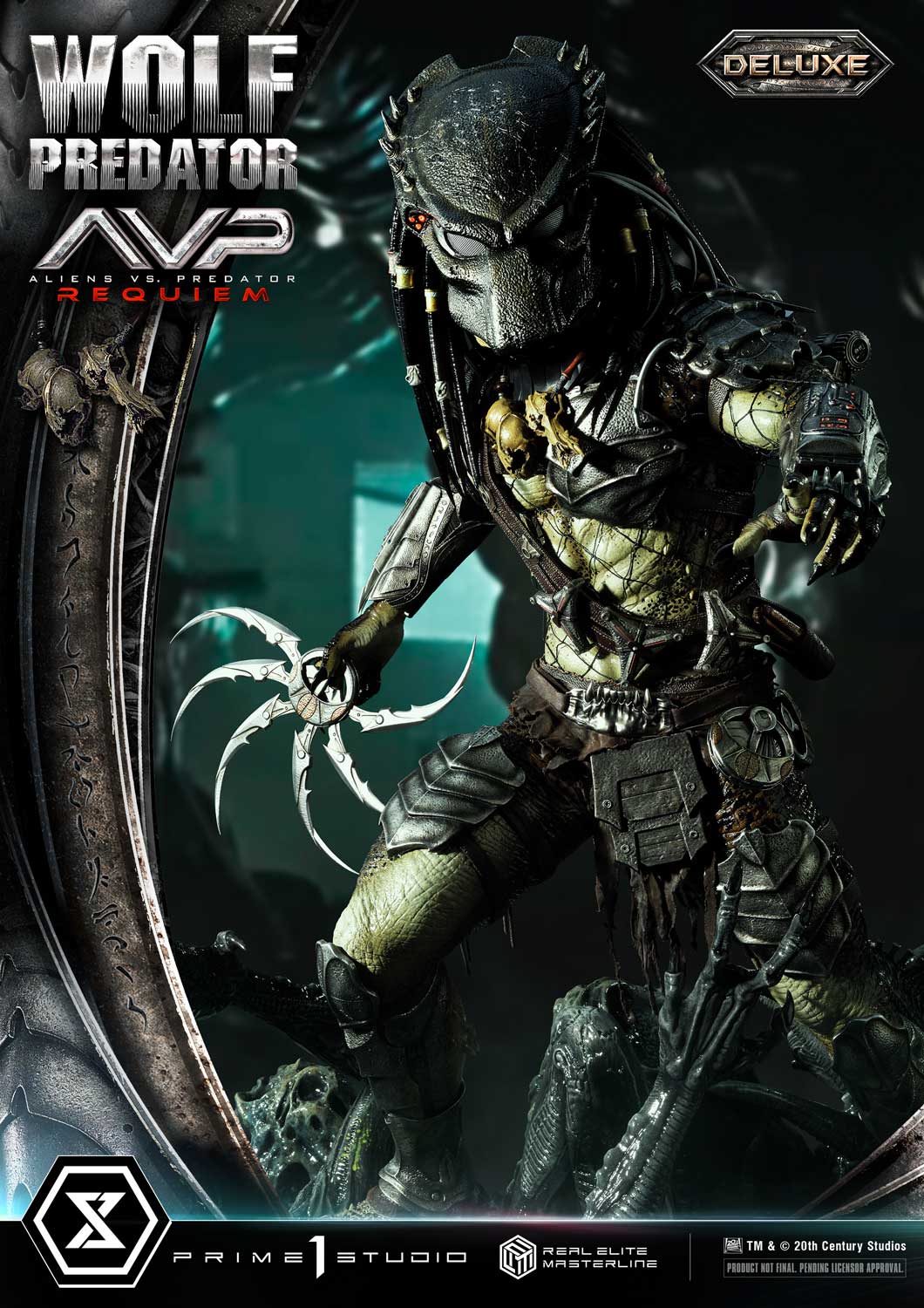 PRE-ORDER Prime1 Studio - Real Elite Masterline - Aliens vs. Predator: Requiem - Wolf Predator DX Bonus Ver. 1/3