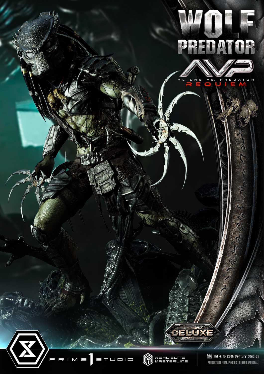 PRE-ORDER Prime1 Studio - Real Elite Masterline - Aliens vs. Predator: Requiem - Wolf Predator DX Bonus Ver. 1/3