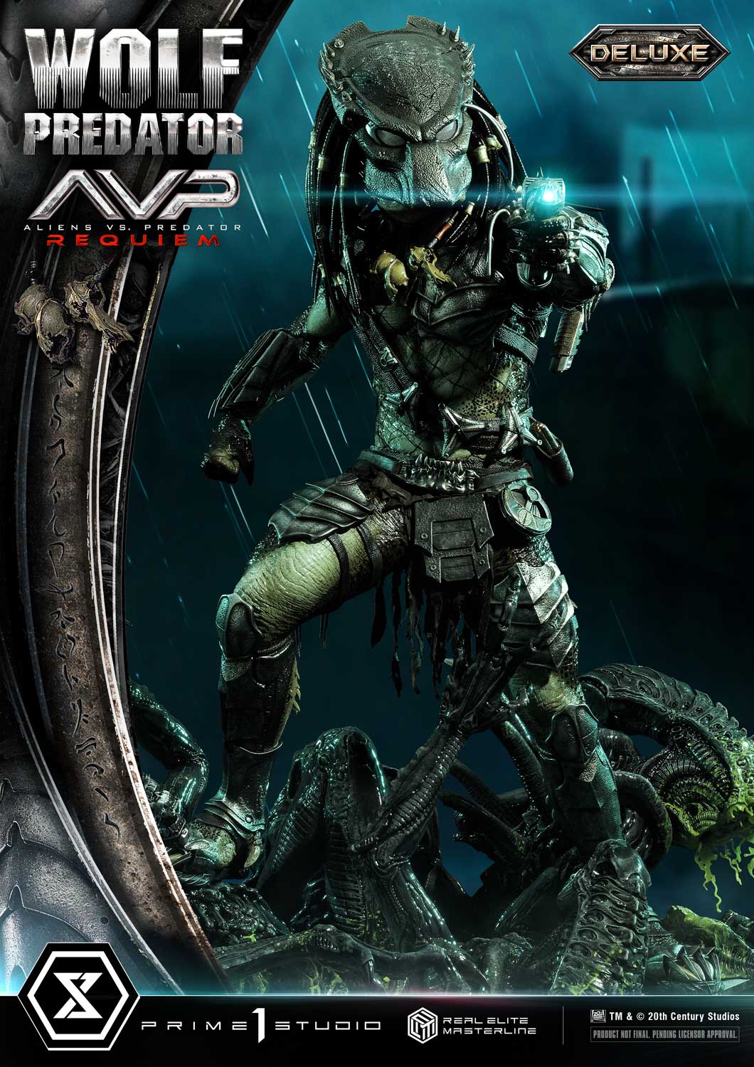 PRE-ORDER Prime1 Studio - Real Elite Masterline - Aliens vs. Predator: Requiem - Wolf Predator DX Bonus Ver. 1/3