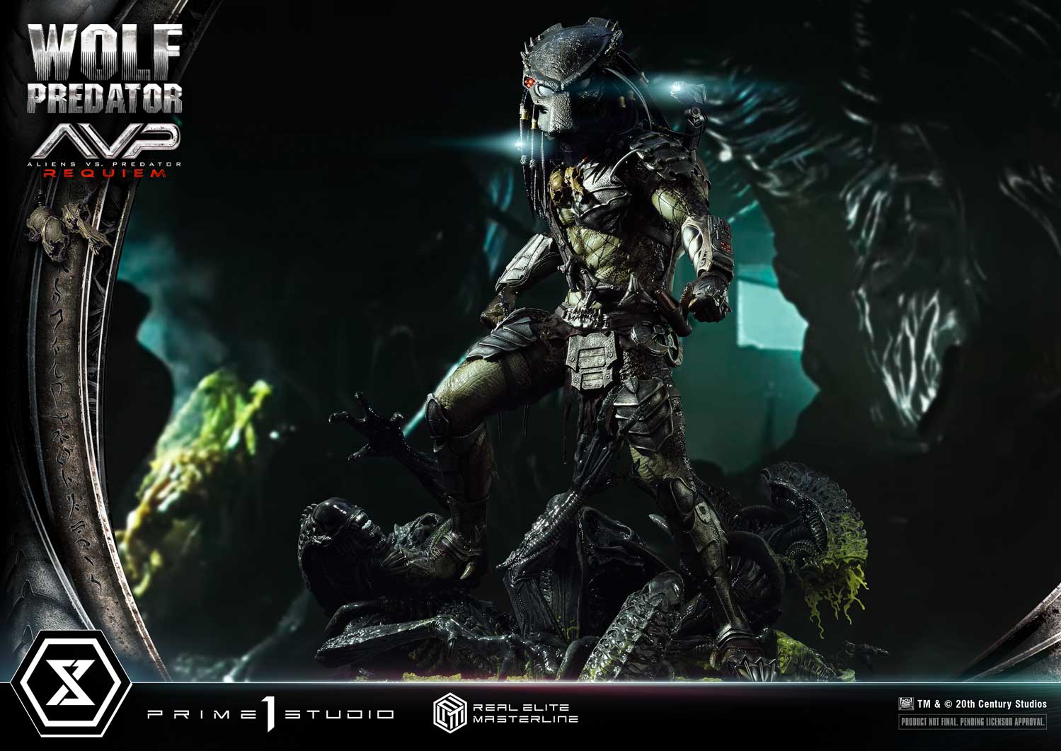 PRE-ORDER Prime1 Studio - Real Elite Masterline - Aliens vs. Predator: Requiem - Wolf Predator DX Bonus Ver. 1/3