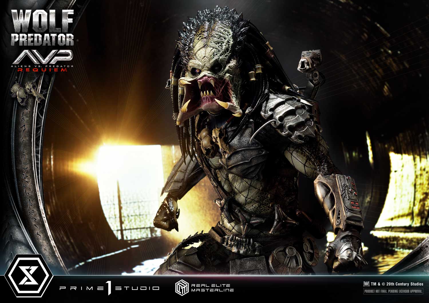 PRE-ORDER Prime1 Studio - Real Elite Masterline - Aliens vs. Predator: Requiem - Wolf Predator DX Bonus Ver. 1/3