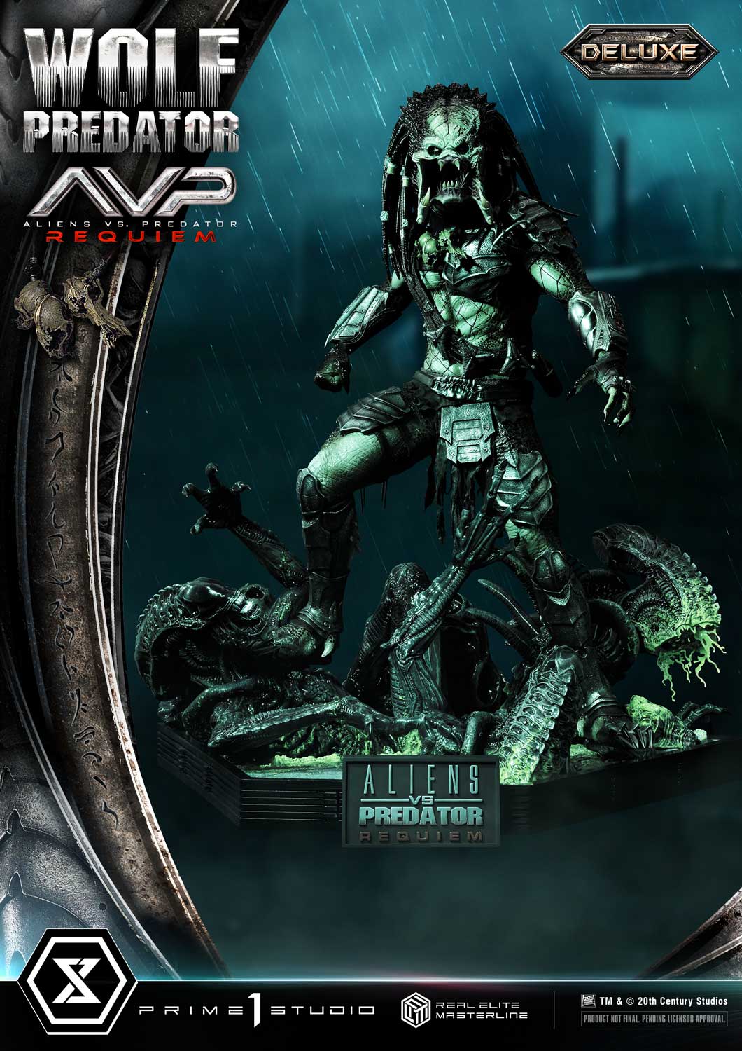 PRE-ORDER Prime1 Studio - Real Elite Masterline - Aliens vs. Predator: Requiem - Wolf Predator DX Bonus Ver. 1/3