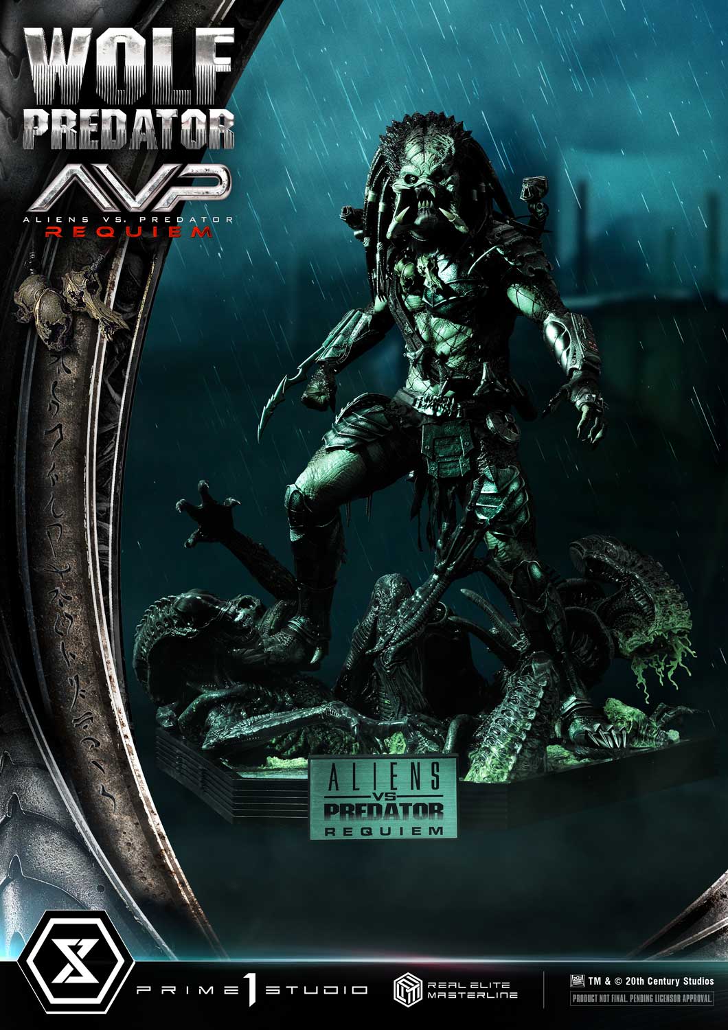 PRE-ORDER Prime1 Studio - Real Elite Masterline - Aliens vs. Predator: Requiem - Wolf Predator DX Bonus Ver. 1/3