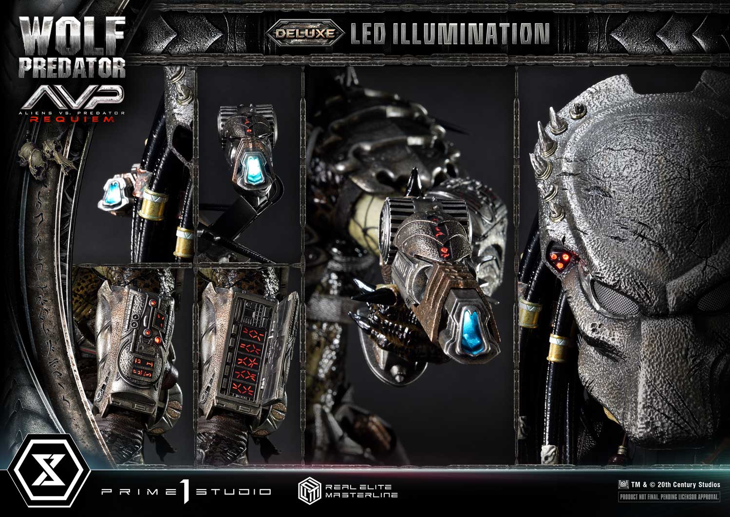 PRE-ORDER Prime1 Studio - Real Elite Masterline - Aliens vs. Predator: Requiem - Wolf Predator DX Bonus Ver. 1/3