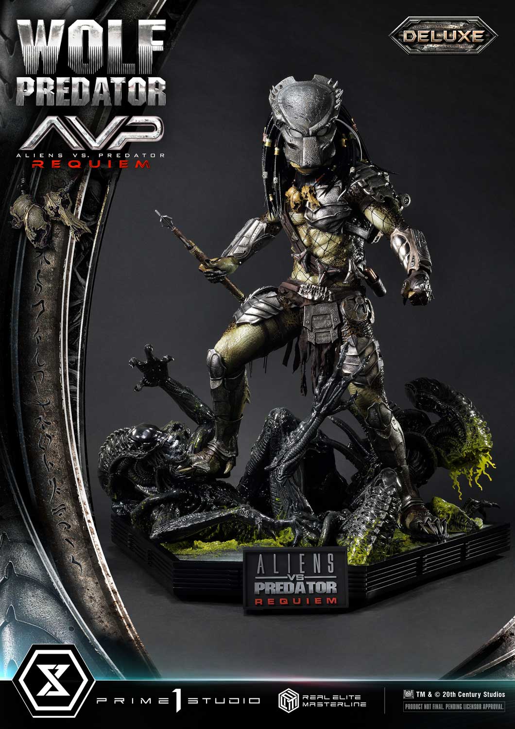 PRE-ORDER Prime1 Studio - Real Elite Masterline - Aliens vs. Predator: Requiem - Wolf Predator DX Bonus Ver. 1/3