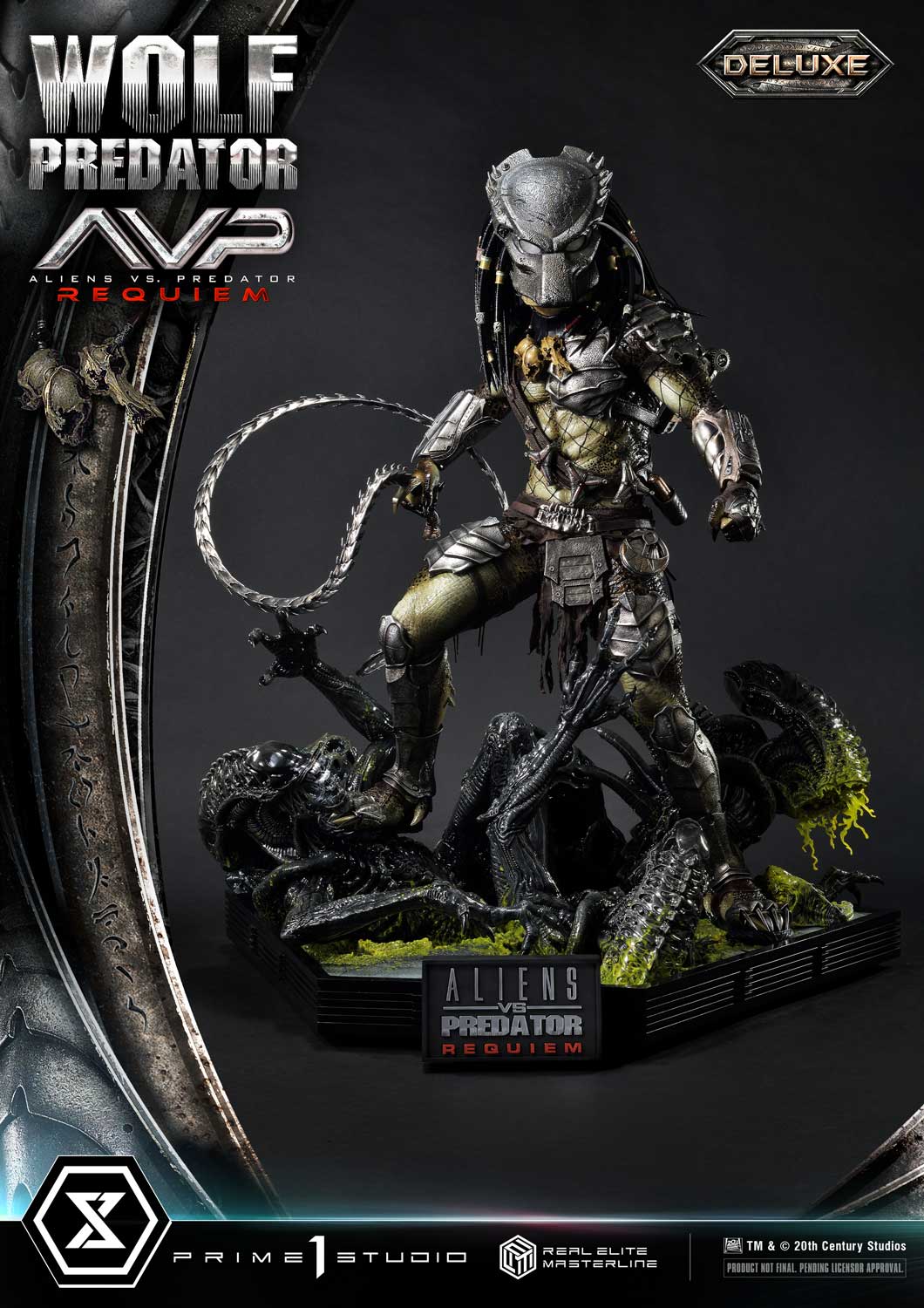 PRE-ORDER Prime1 Studio - Real Elite Masterline - Aliens vs. Predator: Requiem - Wolf Predator DX Bonus Ver. 1/3