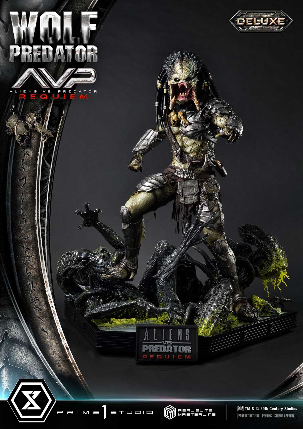 PRE-ORDER Prime1 Studio - Real Elite Masterline - Aliens vs. Predator: Requiem - Wolf Predator DX Bonus Ver. 1/3