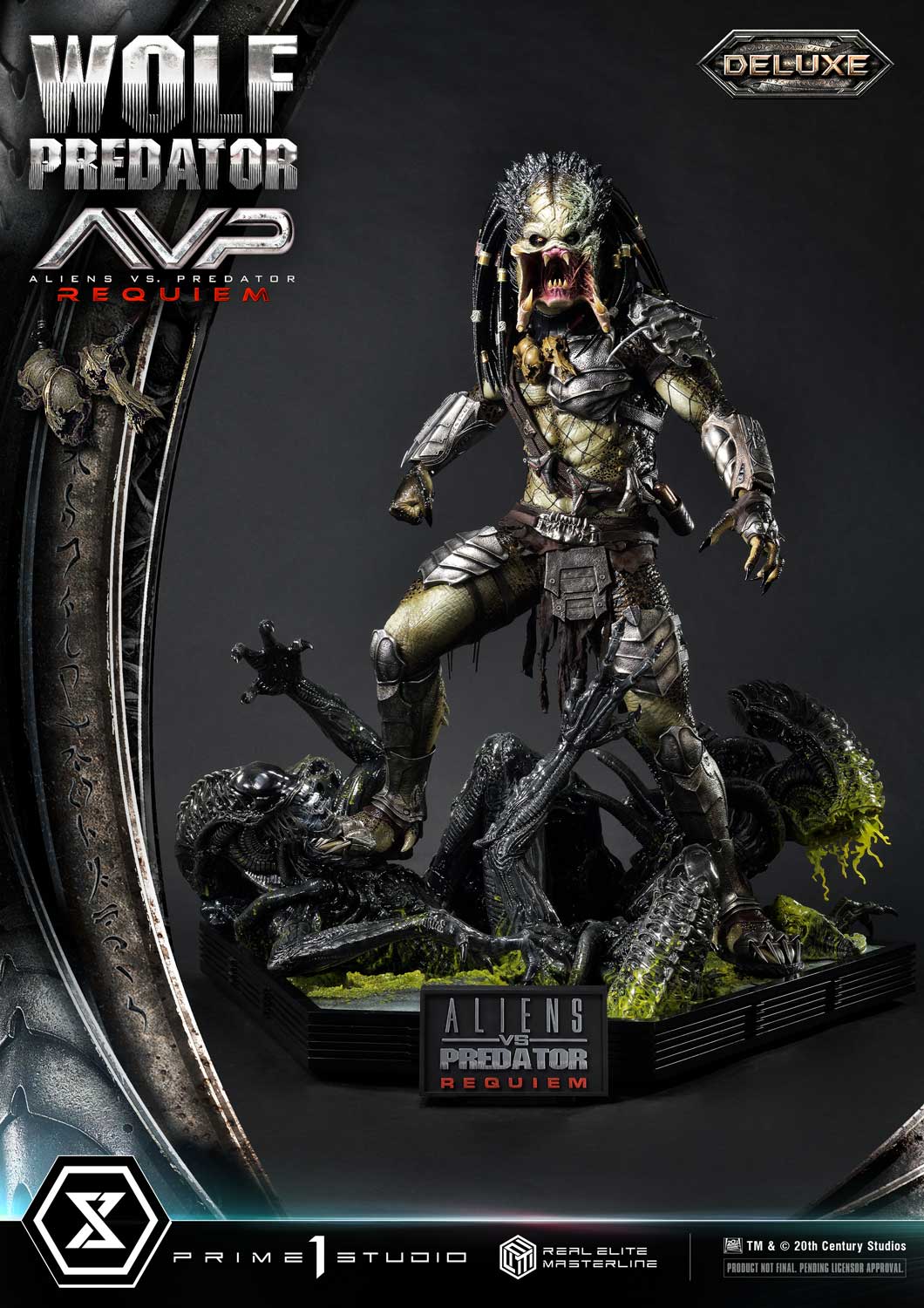 PRE-ORDER Prime1 Studio - Real Elite Masterline - Aliens vs. Predator: Requiem - Wolf Predator DX Bonus Ver. 1/3