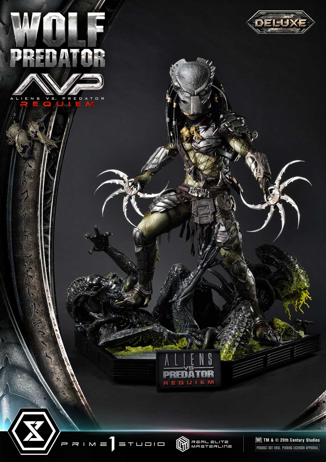 PRE-ORDER Prime1 Studio - Real Elite Masterline - Aliens vs. Predator: Requiem - Wolf Predator DX Bonus Ver. 1/3
