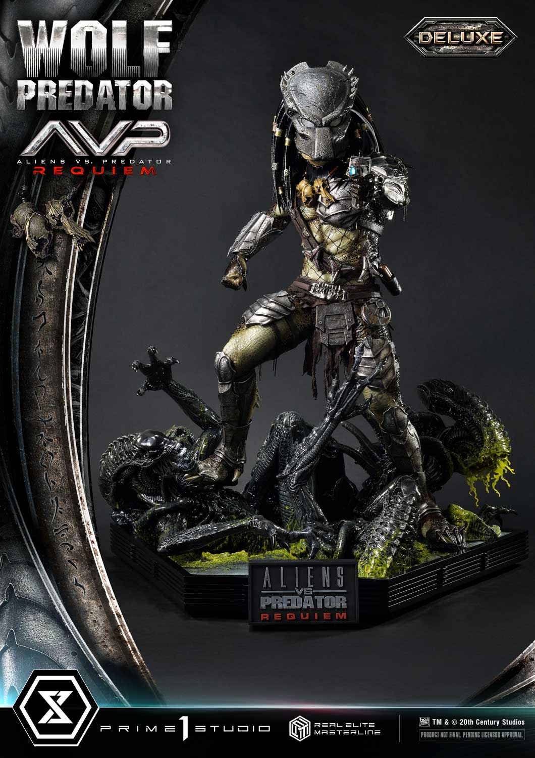 PRE-ORDER Prime1 Studio - Real Elite Masterline - Aliens vs. Predator: Requiem - Wolf Predator DX Bonus Ver. 1/3