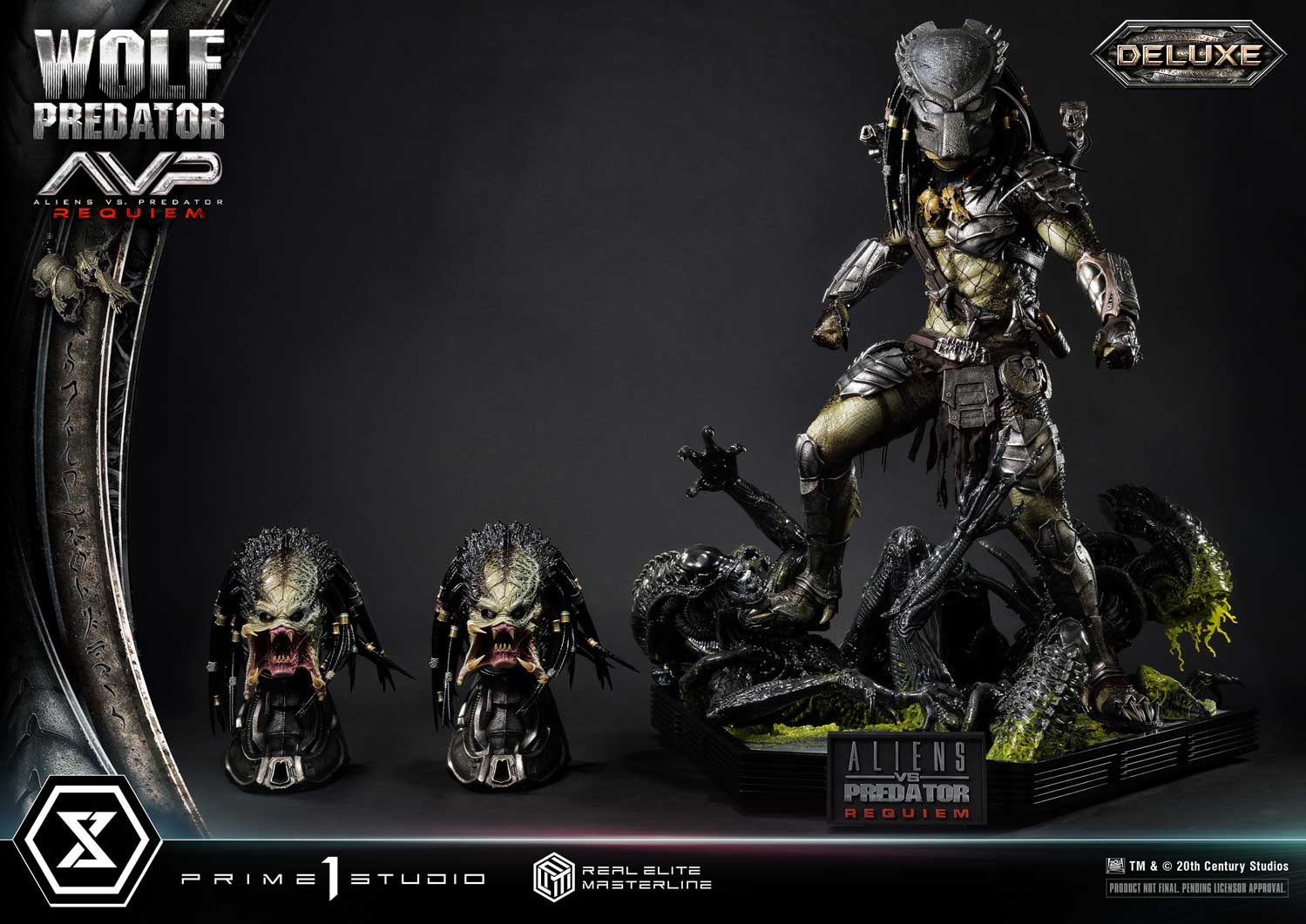 PRE-ORDER Prime1 Studio - Real Elite Masterline - Aliens vs. Predator: Requiem - Wolf Predator DX Bonus Ver. 1/3