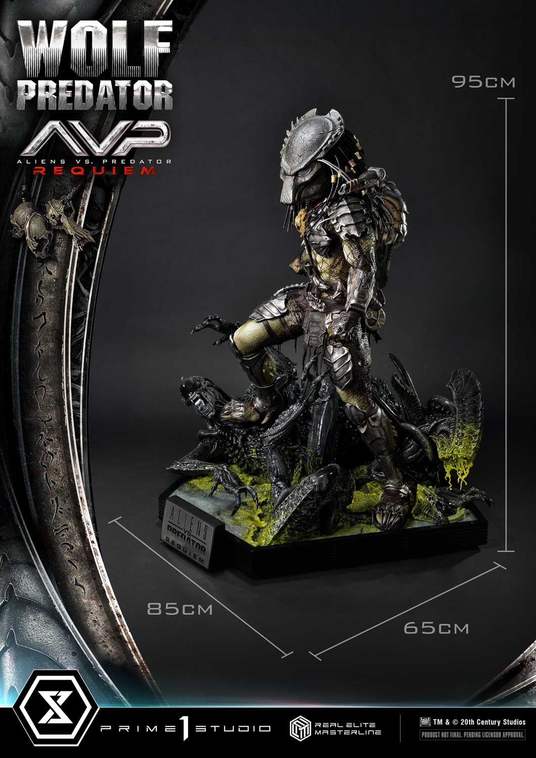 PRE-ORDER Prime1 Studio - Real Elite Masterline - Aliens vs. Predator: Requiem - Wolf Predator DX Bonus Ver. 1/3