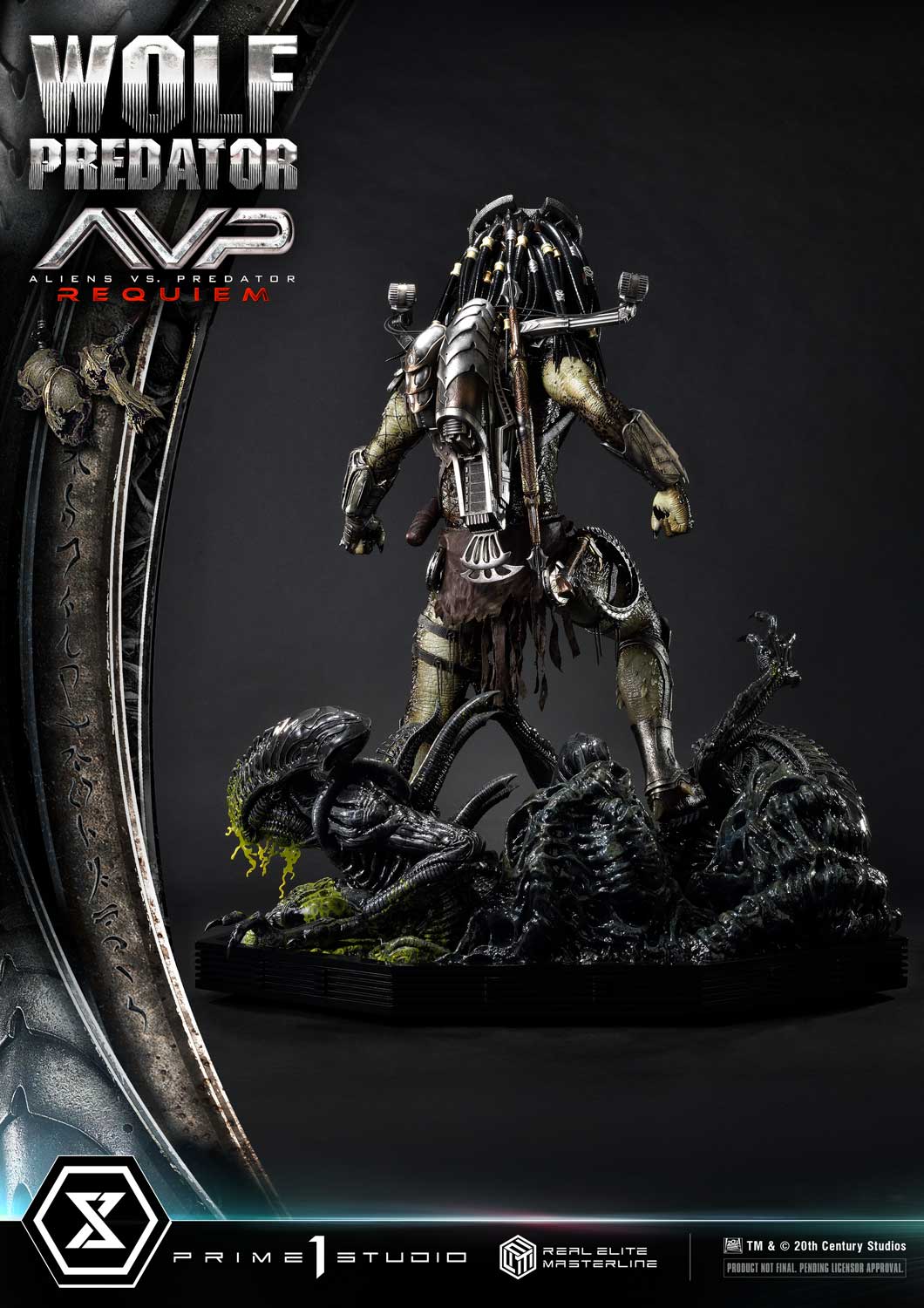 PRE-ORDER Prime1 Studio - Real Elite Masterline - Aliens vs. Predator: Requiem - Wolf Predator DX Bonus Ver. 1/3