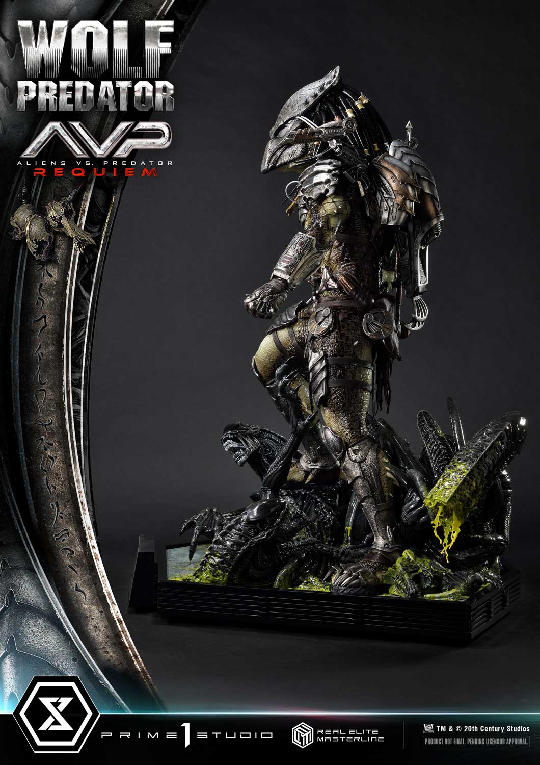 PRE-ORDER Prime1 Studio - Real Elite Masterline - Aliens vs. Predator: Requiem - Wolf Predator DX Bonus Ver. 1/3
