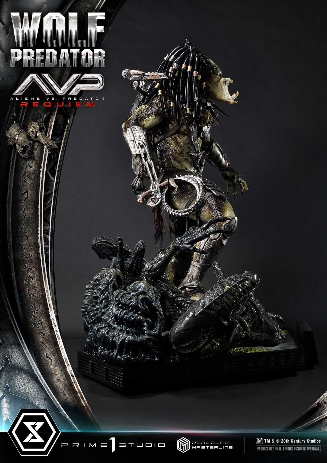 PRE-ORDER Prime1 Studio - Real Elite Masterline - Aliens vs. Predator: Requiem - Wolf Predator DX Bonus Ver. 1/3