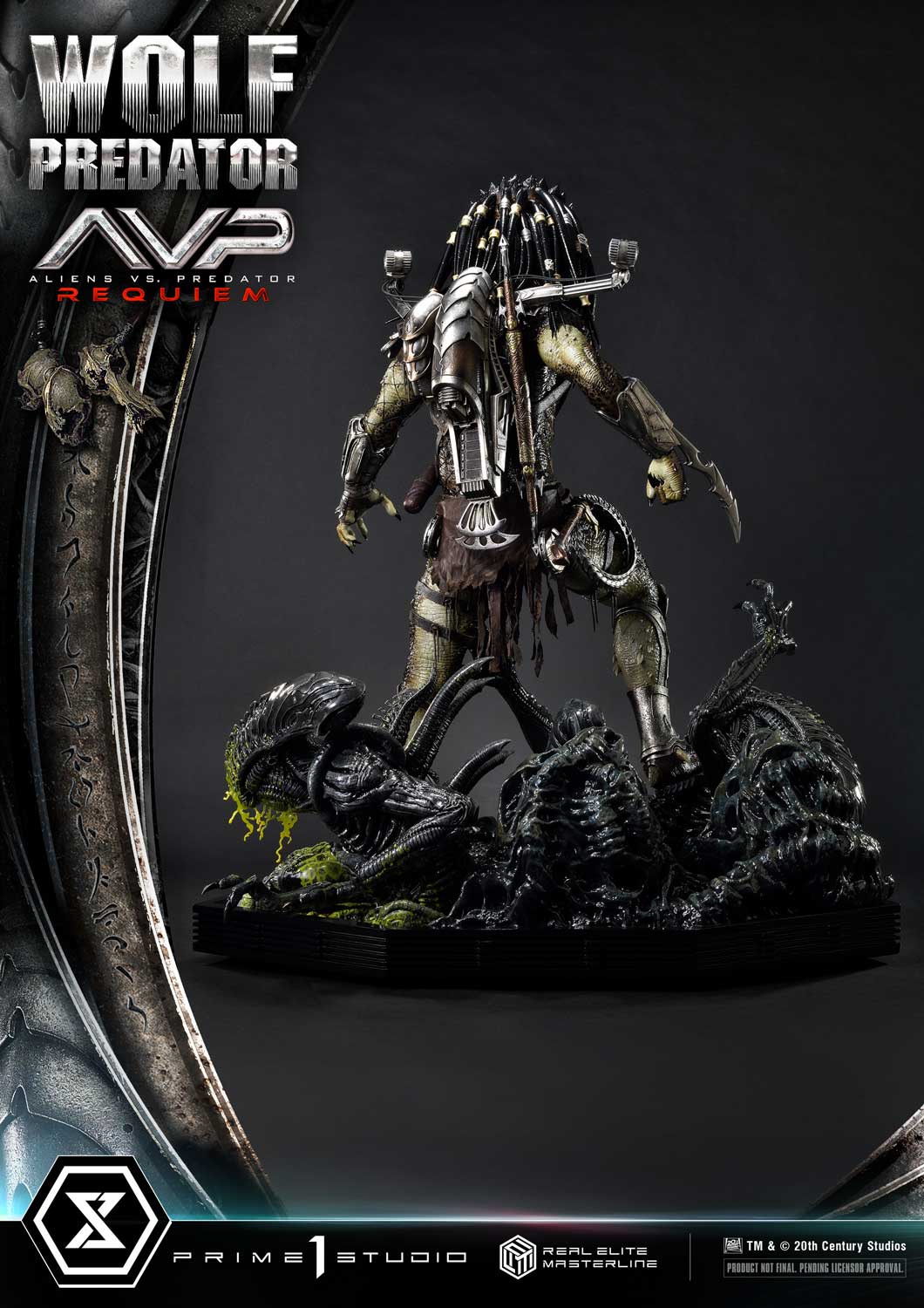 PRE-ORDER Prime1 Studio - Real Elite Masterline - Aliens vs. Predator: Requiem - Wolf Predator DX Bonus Ver. 1/3