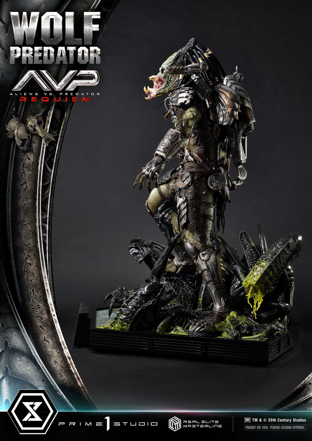 PRE-ORDER Prime1 Studio - Real Elite Masterline - Aliens vs. Predator: Requiem - Wolf Predator DX Bonus Ver. 1/3
