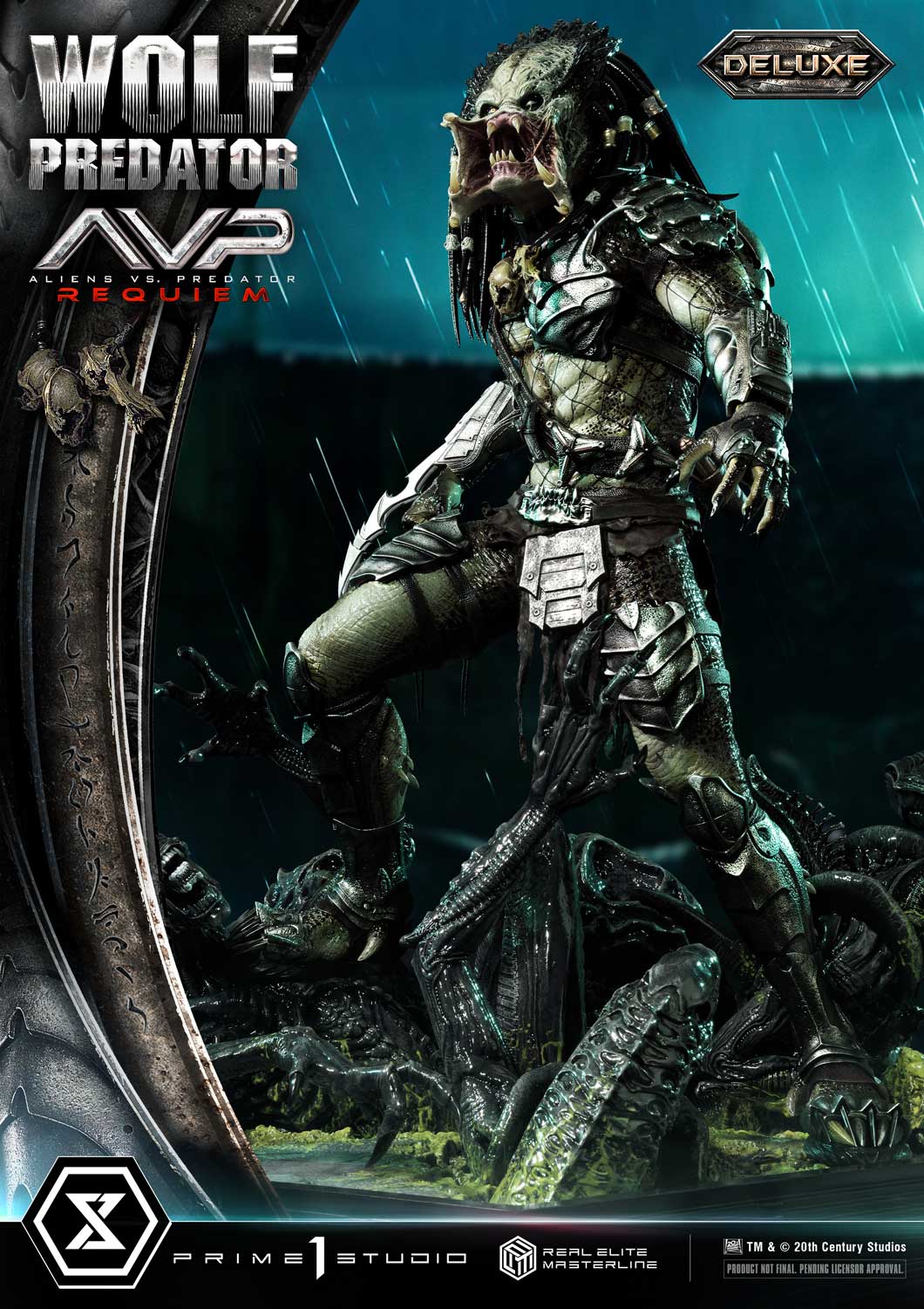 PRE-ORDER Prime1 Studio - Real Elite Masterline - Aliens vs. Predator: Requiem - Wolf Predator DX Bonus Ver. 1/3
