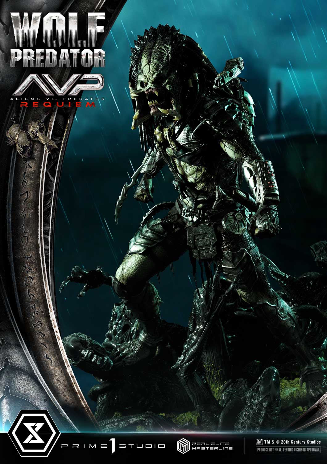 PRE-ORDER Prime1 Studio - Real Elite Masterline - Aliens vs. Predator: Requiem - Wolf Predator DX Bonus Ver. 1/3