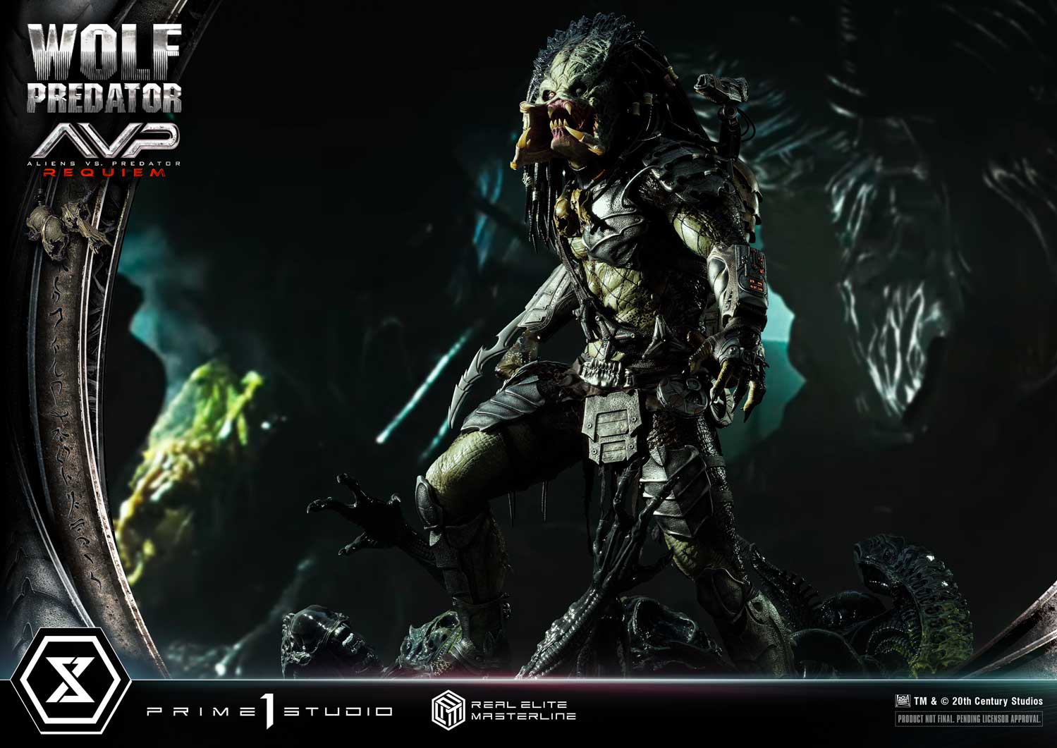 PRE-ORDER Prime1 Studio - Real Elite Masterline - Aliens vs. Predator: Requiem - Wolf Predator DX Bonus Ver. 1/3