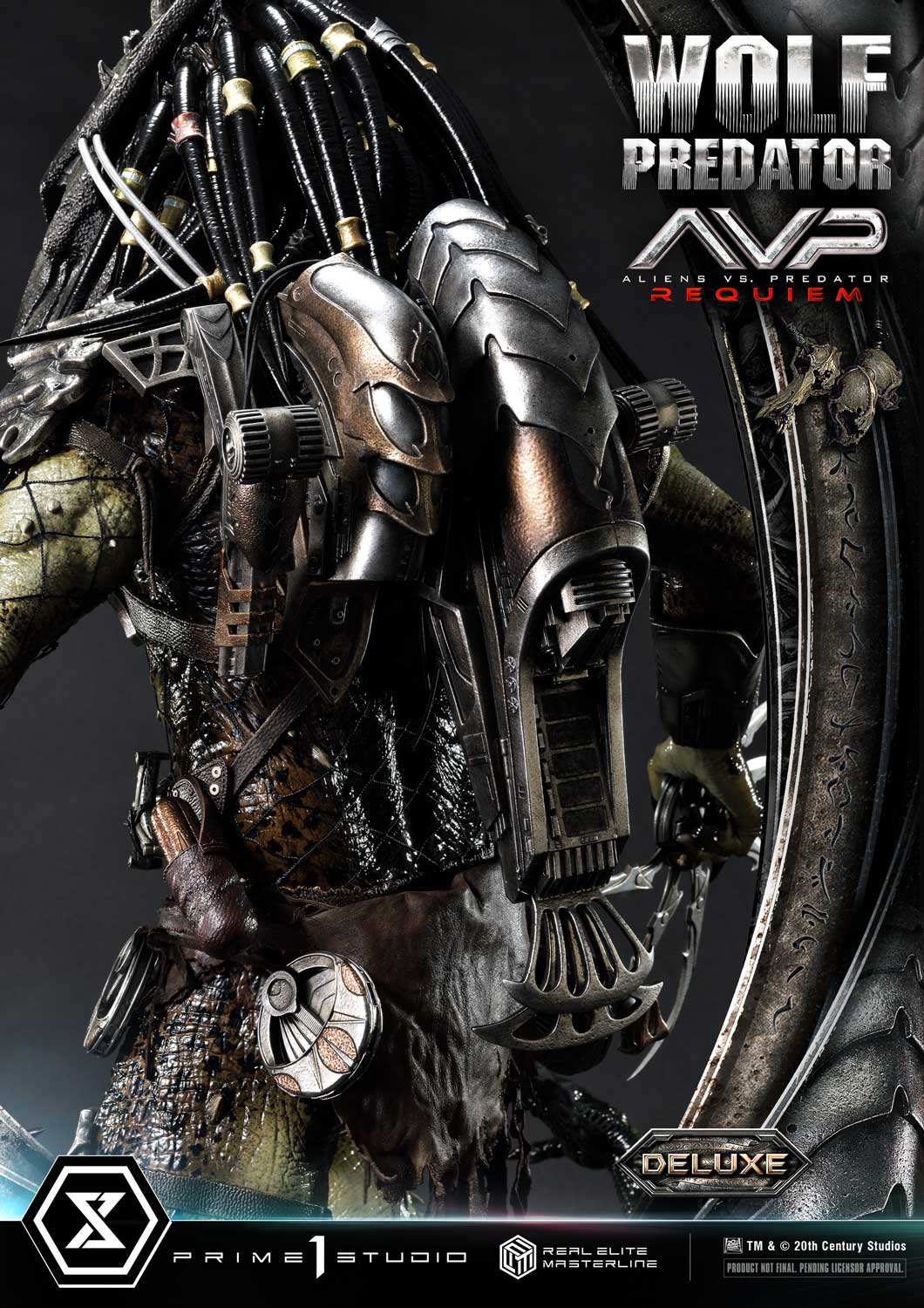 PRE-ORDER Prime1 Studio - Real Elite Masterline - Aliens vs. Predator: Requiem - Wolf Predator DX Bonus Ver. 1/3