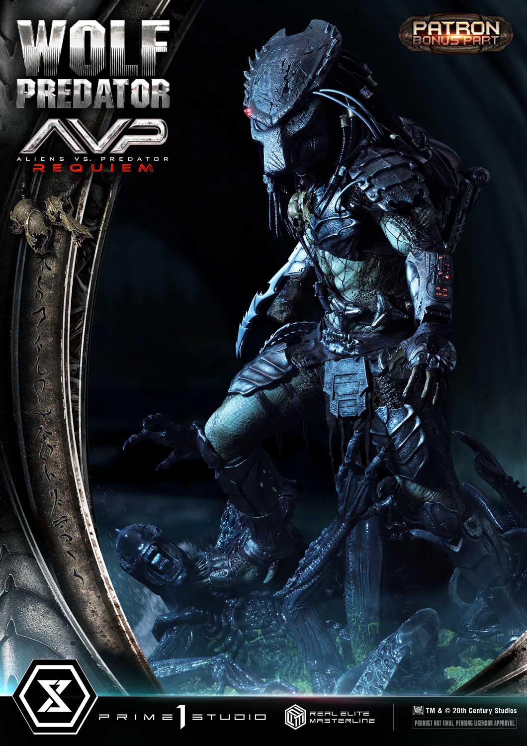 PRE-ORDER Prime1 Studio - Real Elite Masterline - Aliens vs. Predator: Requiem - Wolf Predator DX Bonus Ver. 1/3