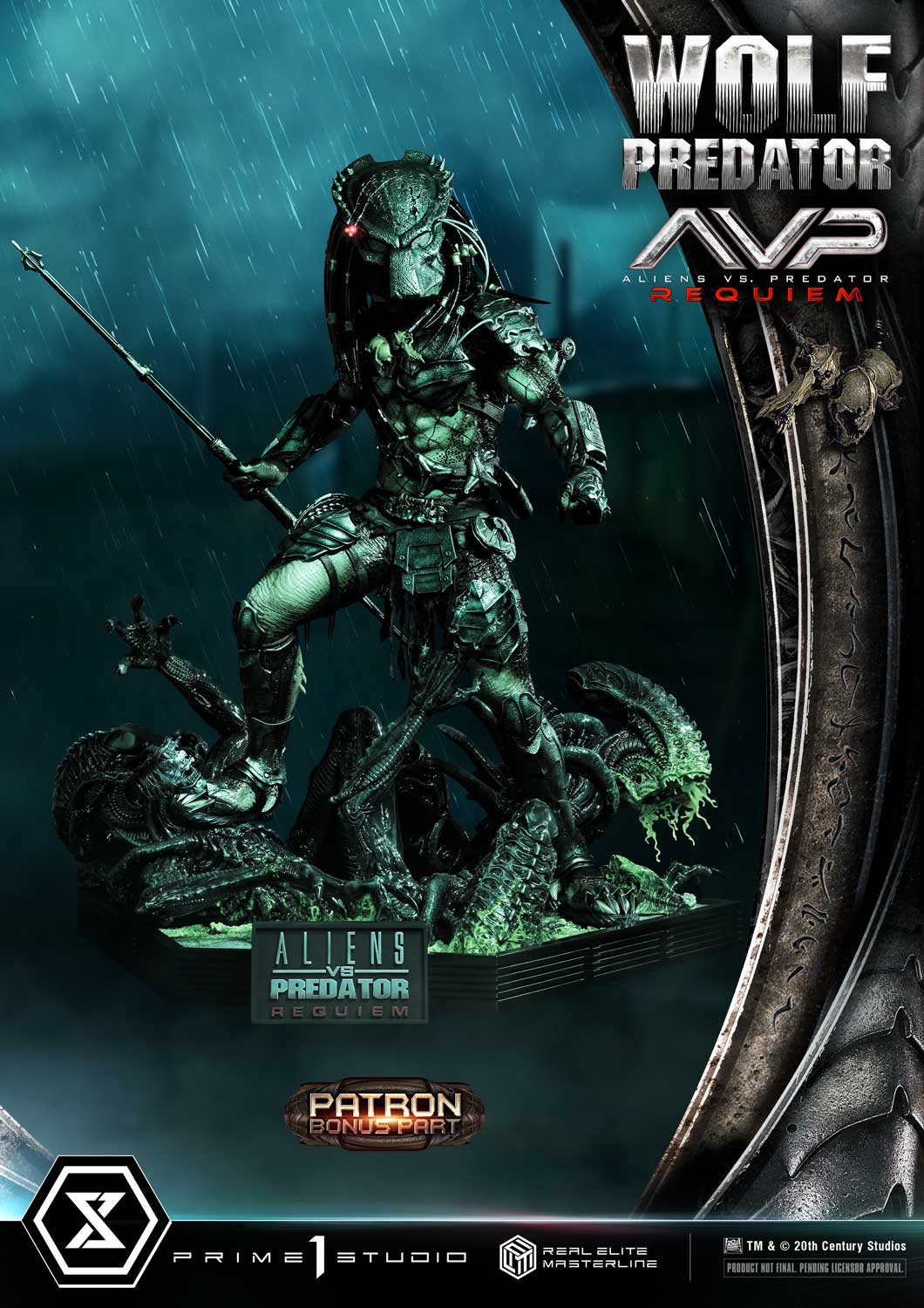 PRE-ORDER Prime1 Studio - Real Elite Masterline - Aliens vs. Predator: Requiem - Wolf Predator DX Bonus Ver. 1/3