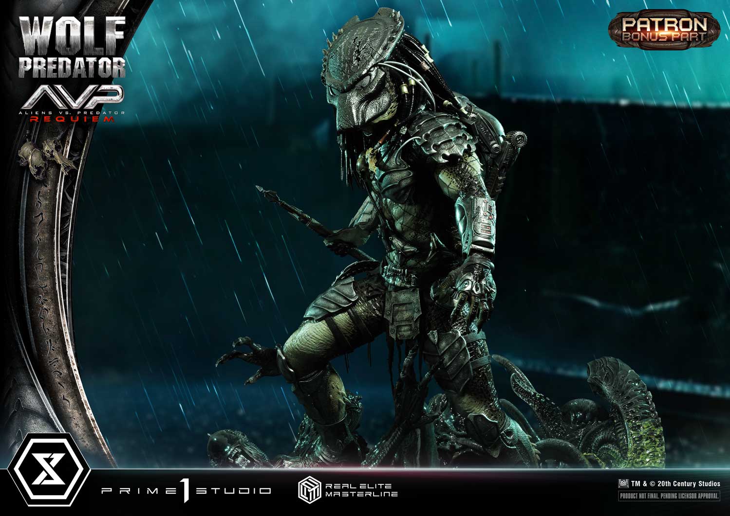 PRE-ORDER Prime1 Studio - Real Elite Masterline - Aliens vs. Predator: Requiem - Wolf Predator DX Bonus Ver. 1/3