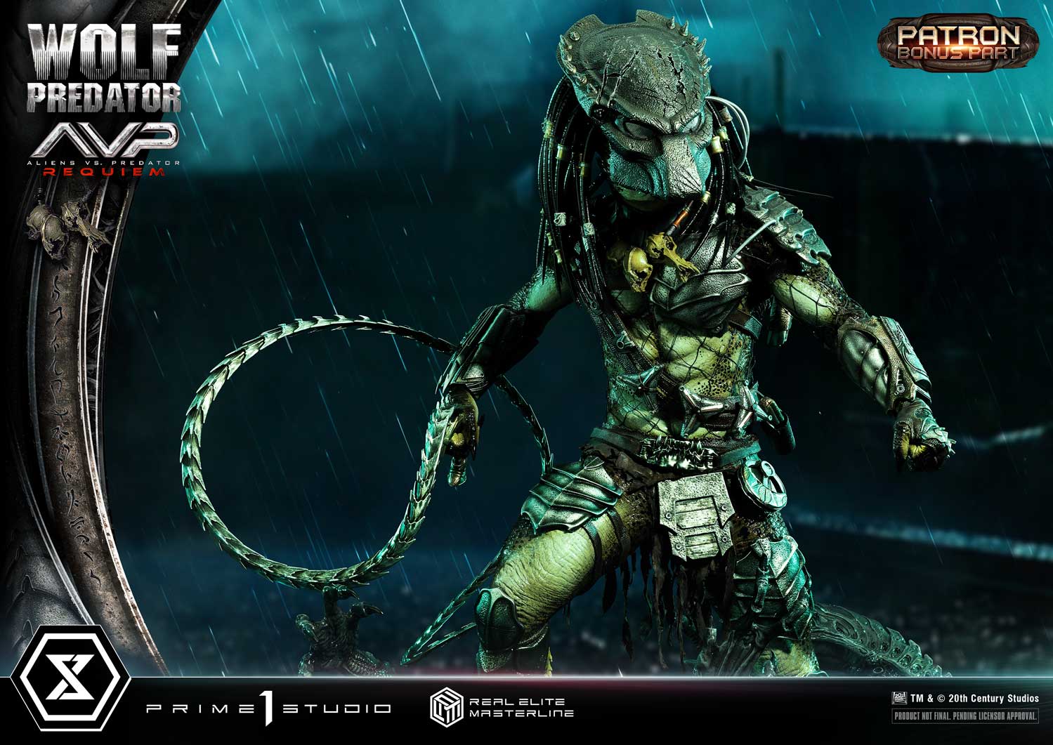 PRE-ORDER Prime1 Studio - Real Elite Masterline - Aliens vs. Predator: Requiem - Wolf Predator DX Bonus Ver. 1/3