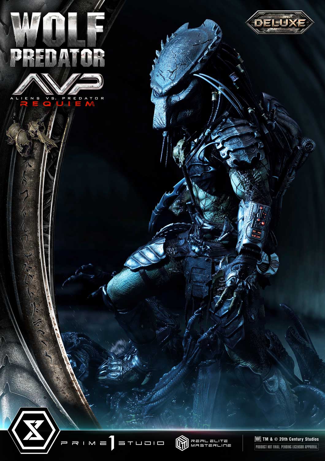 PRE-ORDER Prime1 Studio - Real Elite Masterline - Aliens vs. Predator: Requiem - Wolf Predator DX Bonus Ver. 1/3