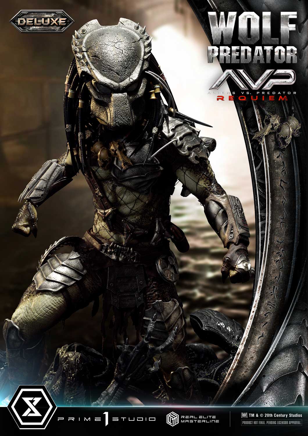 PRE-ORDER Prime1 Studio - Real Elite Masterline - Aliens vs. Predator: Requiem - Wolf Predator DX Bonus Ver. 1/3