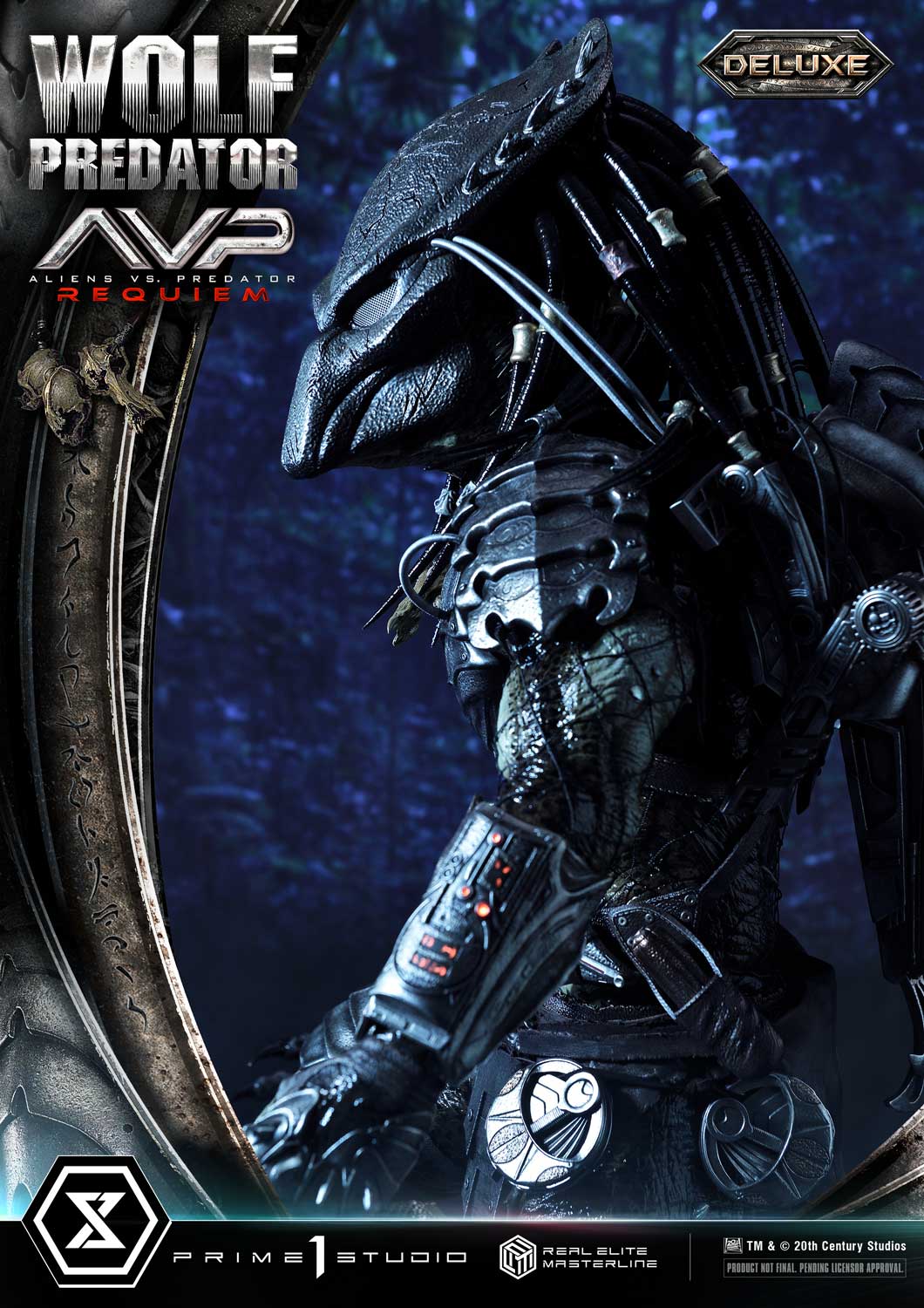 PRE-ORDER Prime1 Studio - Real Elite Masterline - Aliens vs. Predator: Requiem - Wolf Predator DX Bonus Ver. 1/3