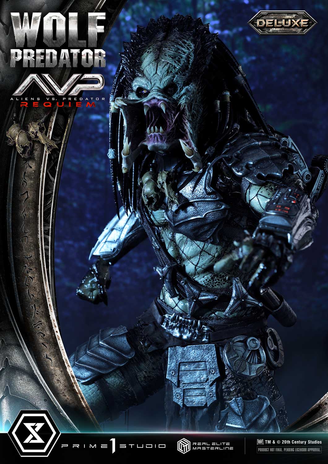 PRE-ORDER Prime1 Studio - Real Elite Masterline - Aliens vs. Predator: Requiem - Wolf Predator DX Bonus Ver. 1/3