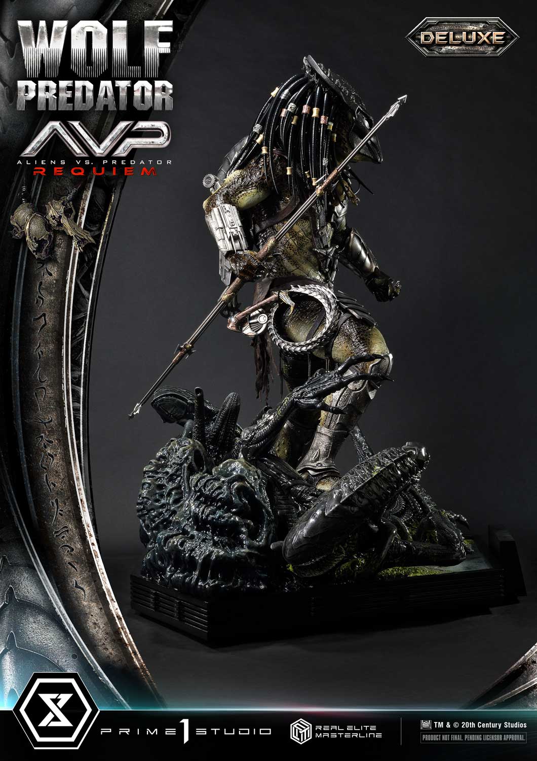 PRE-ORDER Prime1 Studio - Real Elite Masterline - Aliens vs. Predator: Requiem - Wolf Predator DX Bonus Ver. 1/3