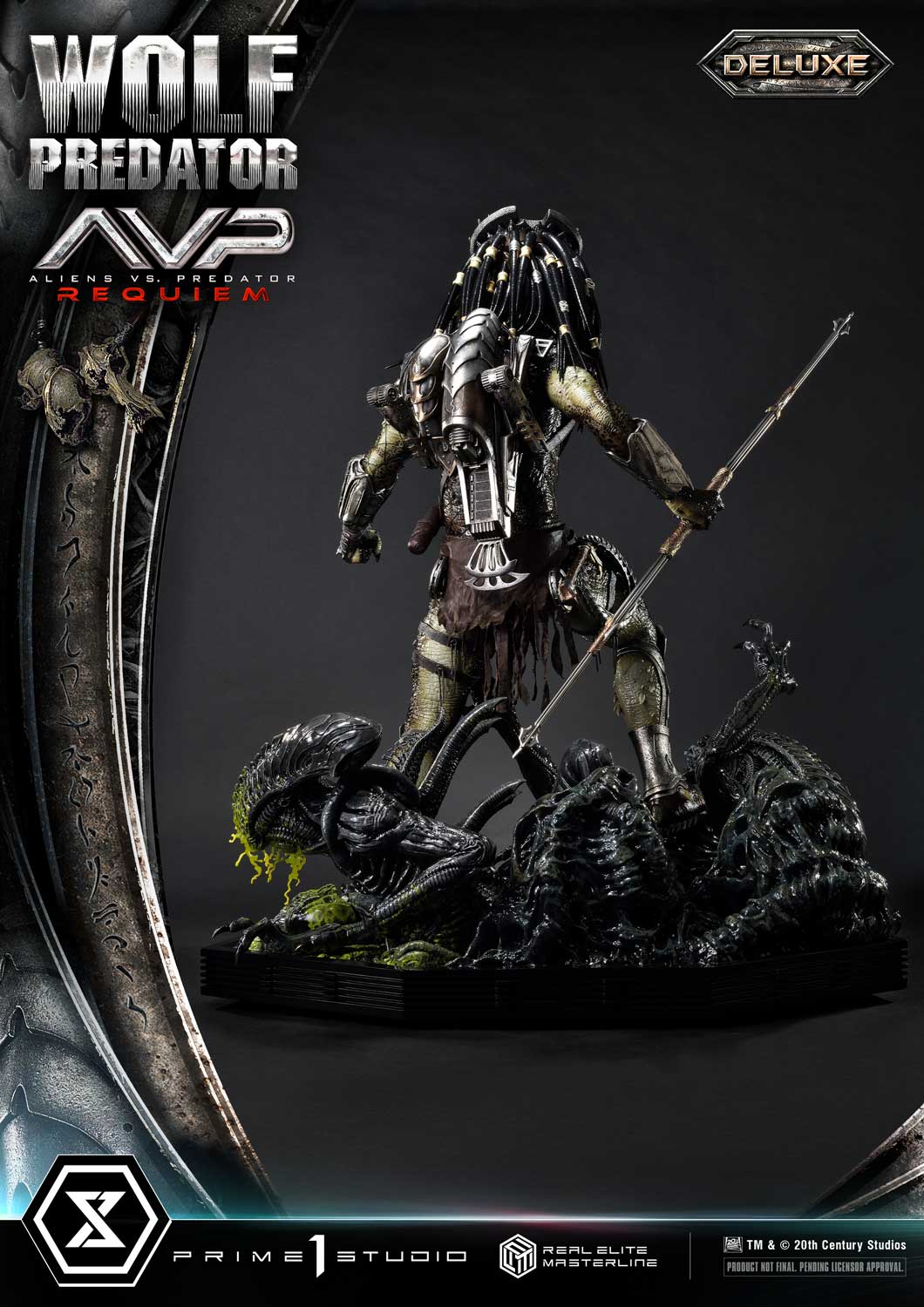 PRE-ORDER Prime1 Studio - Real Elite Masterline - Aliens vs. Predator: Requiem - Wolf Predator DX Bonus Ver. 1/3