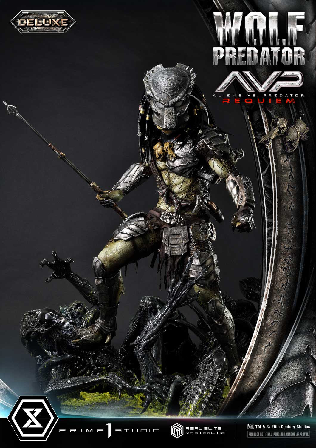 PRE-ORDER Prime1 Studio - Real Elite Masterline - Aliens vs. Predator: Requiem - Wolf Predator DX Bonus Ver. 1/3