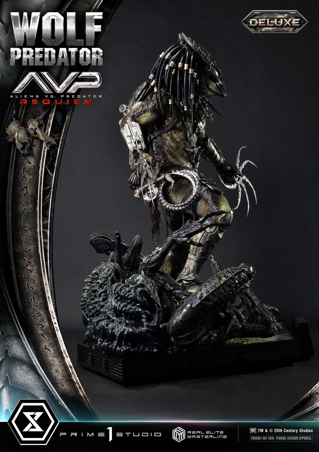 PRE-ORDER Prime1 Studio - Real Elite Masterline - Aliens vs. Predator: Requiem - Wolf Predator DX Bonus Ver. 1/3