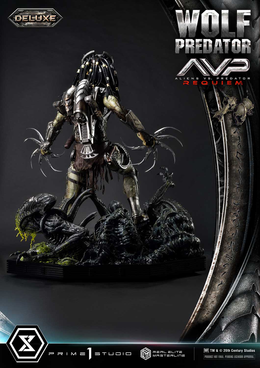 PRE-ORDER Prime1 Studio - Real Elite Masterline - Aliens vs. Predator: Requiem - Wolf Predator DX Bonus Ver. 1/3