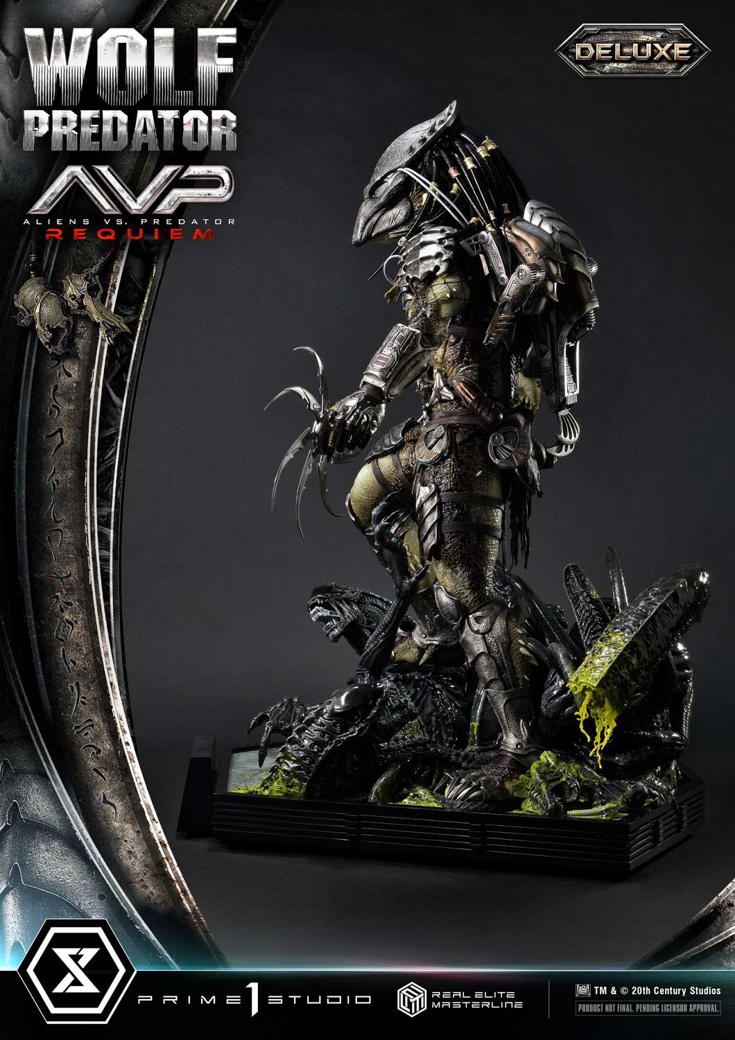 PRE-ORDER Prime1 Studio - Real Elite Masterline - Aliens vs. Predator: Requiem - Wolf Predator DX Bonus Ver. 1/3