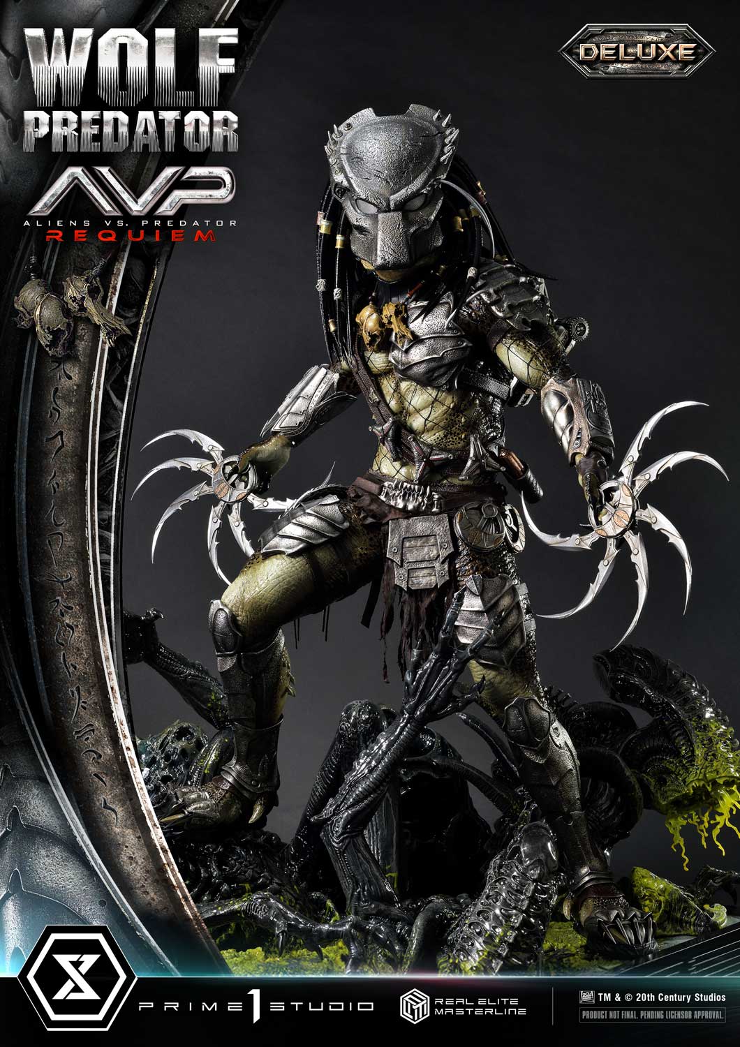PRE-ORDER Prime1 Studio - Real Elite Masterline - Aliens vs. Predator: Requiem - Wolf Predator DX Bonus Ver. 1/3