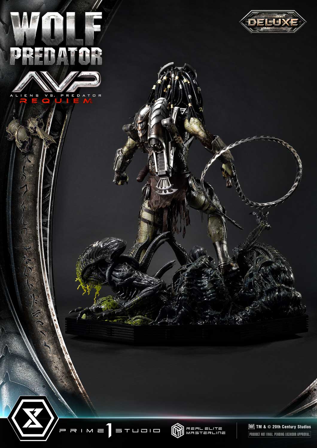 PRE-ORDER Prime1 Studio - Real Elite Masterline - Aliens vs. Predator: Requiem - Wolf Predator DX Bonus Ver. 1/3