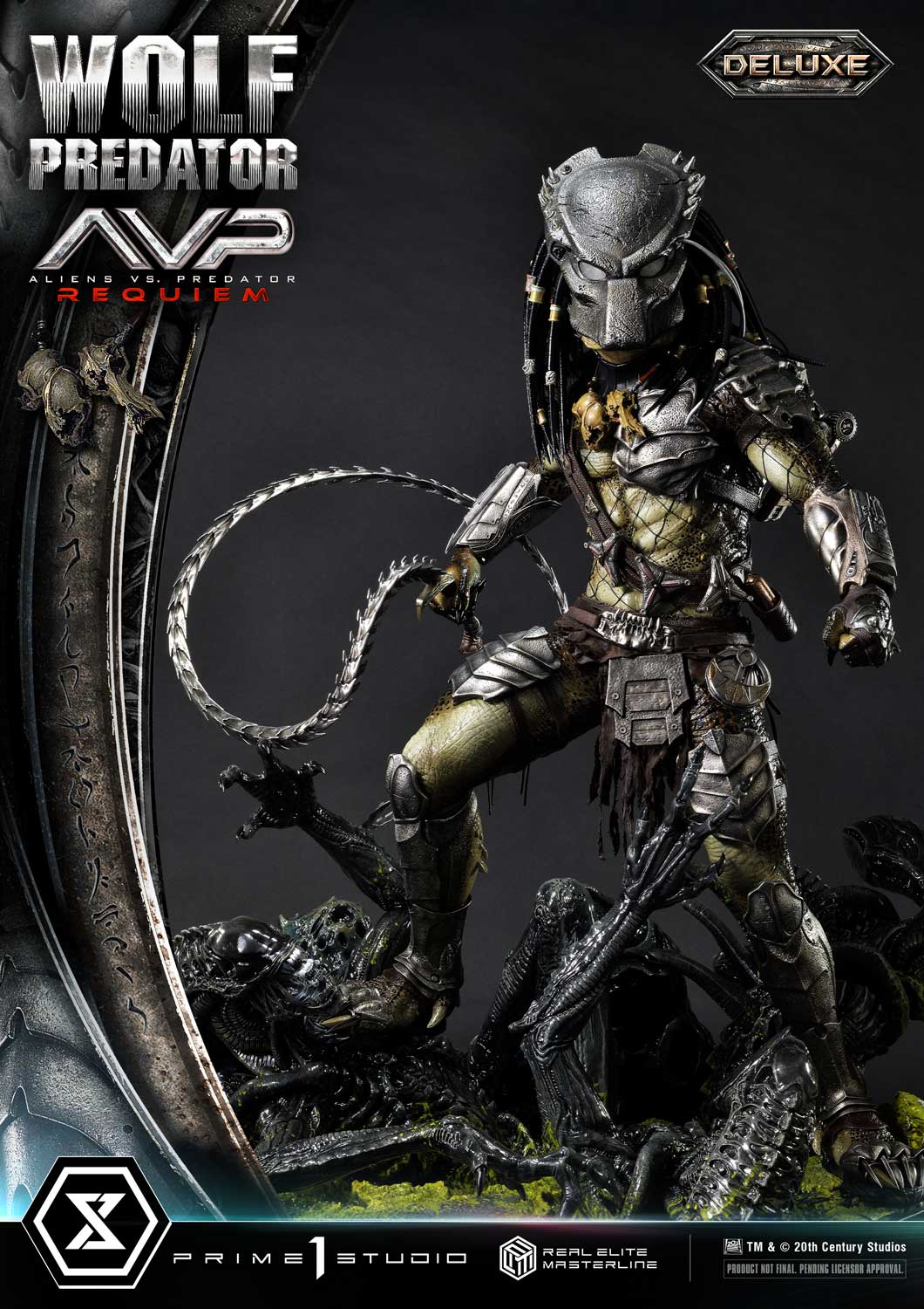 PRE-ORDER Prime1 Studio - Real Elite Masterline - Aliens vs. Predator: Requiem - Wolf Predator DX Bonus Ver. 1/3