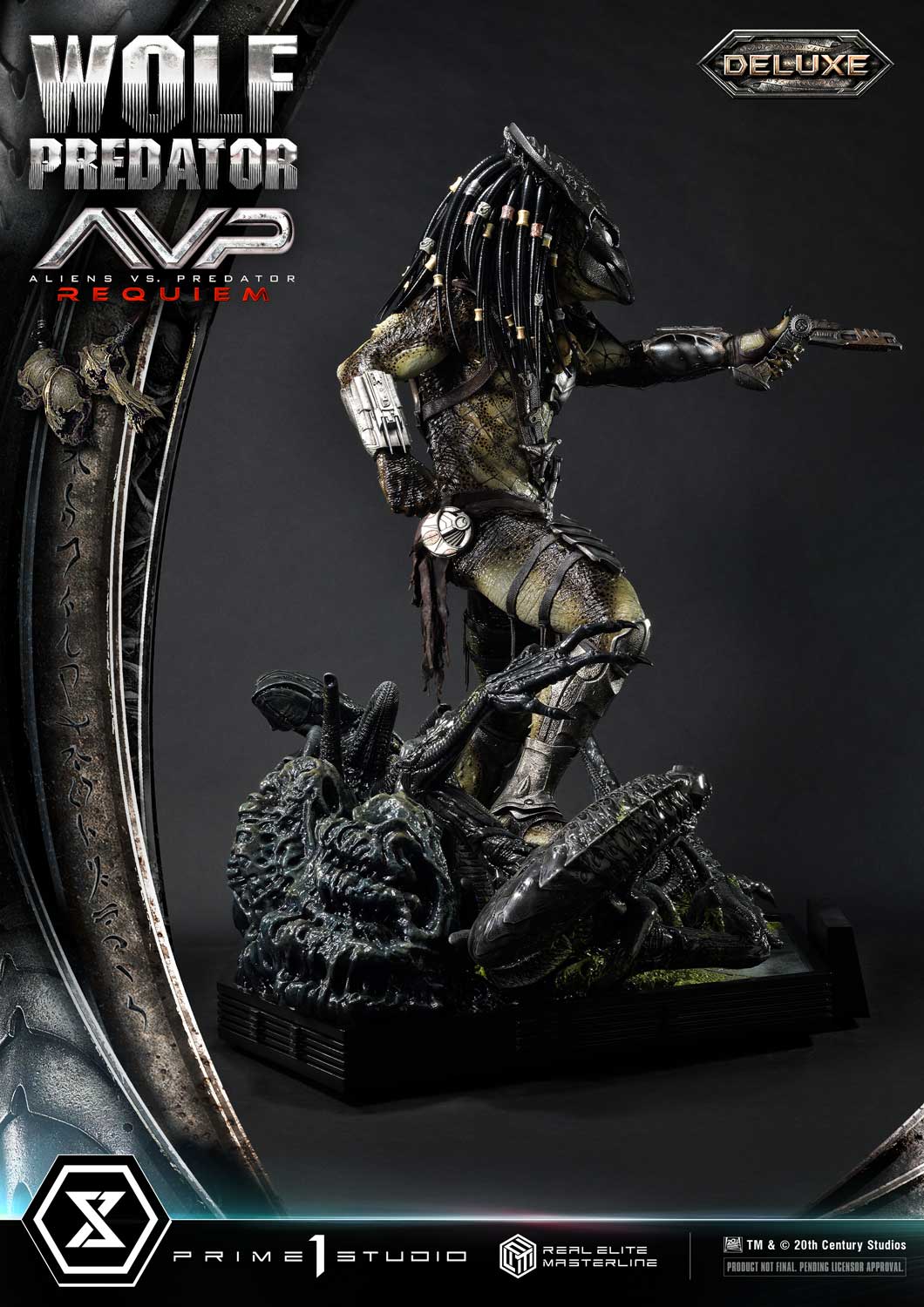 PRE-ORDER Prime1 Studio - Real Elite Masterline - Aliens vs. Predator: Requiem - Wolf Predator DX Bonus Ver. 1/3