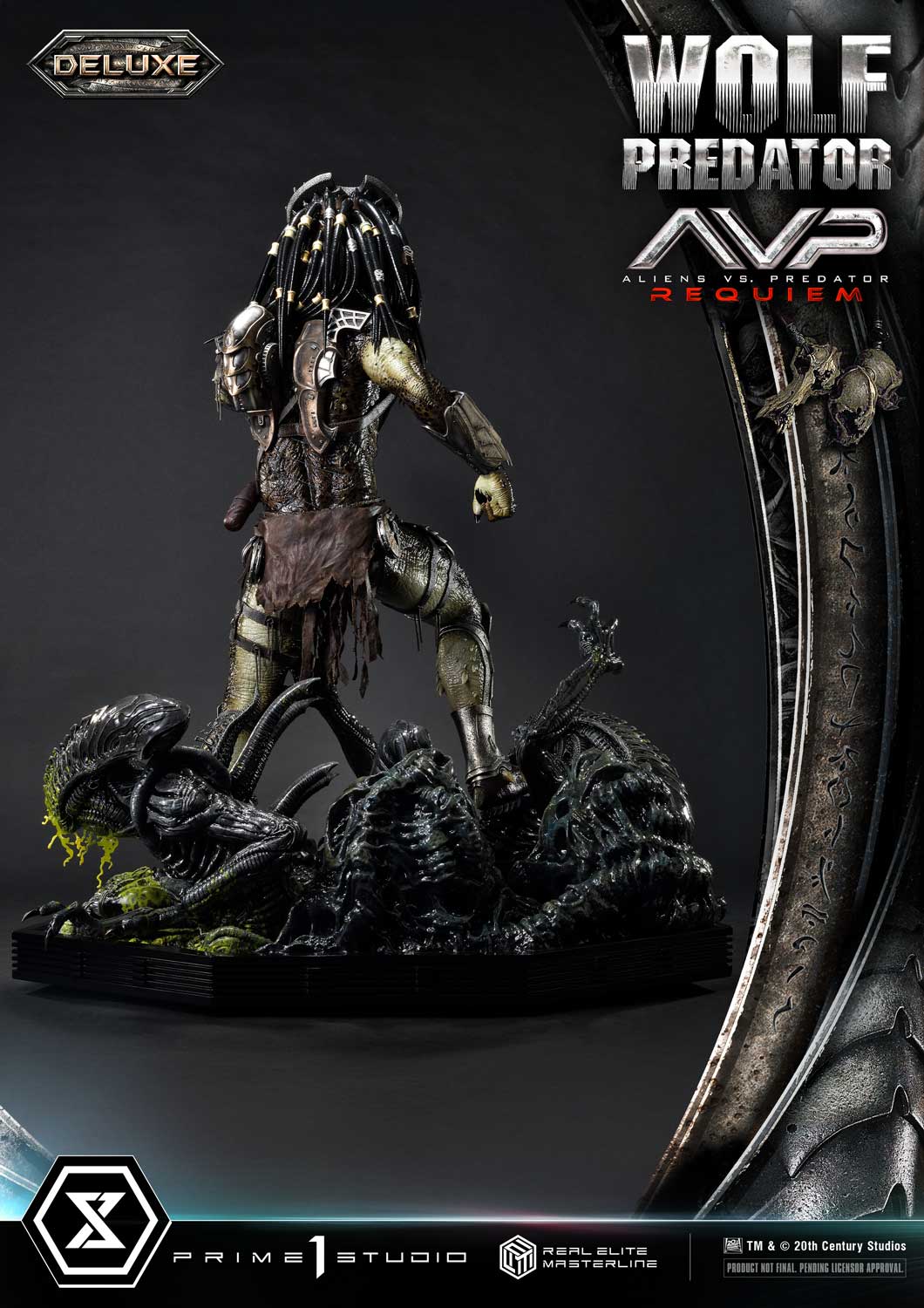 PRE-ORDER Prime1 Studio - Real Elite Masterline - Aliens vs. Predator: Requiem - Wolf Predator DX Bonus Ver. 1/3
