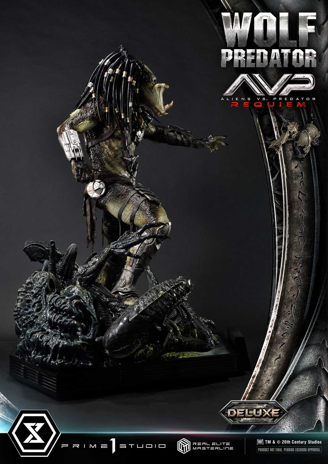 PRE-ORDER Prime1 Studio - Real Elite Masterline - Aliens vs. Predator: Requiem - Wolf Predator DX Bonus Ver. 1/3