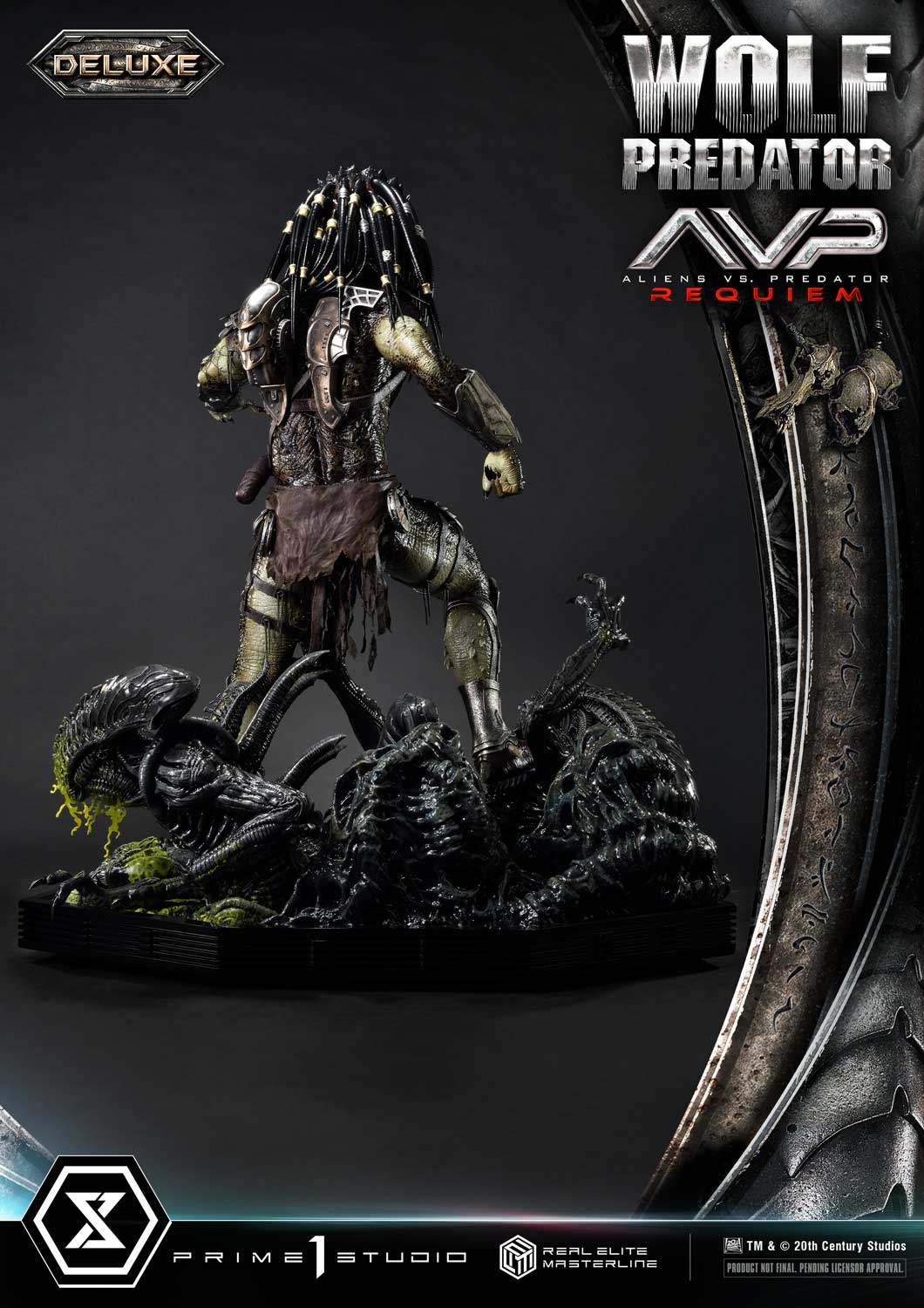PRE-ORDER Prime1 Studio - Real Elite Masterline - Aliens vs. Predator: Requiem - Wolf Predator DX Bonus Ver. 1/3