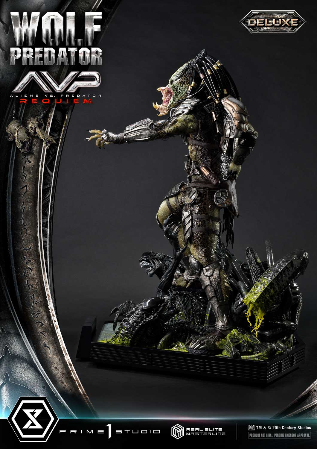 PRE-ORDER Prime1 Studio - Real Elite Masterline - Aliens vs. Predator: Requiem - Wolf Predator DX Bonus Ver. 1/3